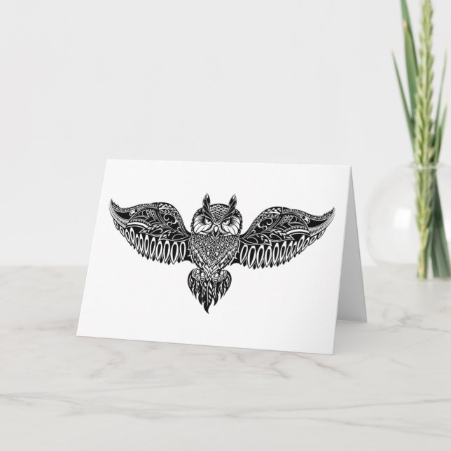 Inspiriert Eule Karte (Vorderseite)