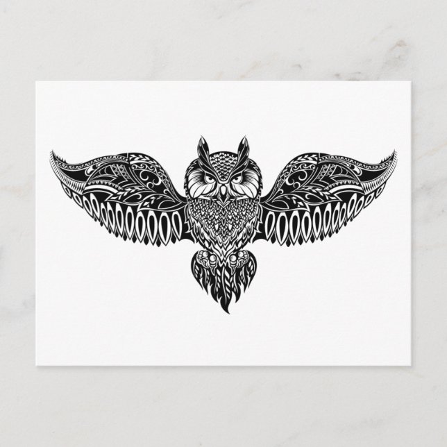 Inspiriert Eule Postkarte (Vorderseite)