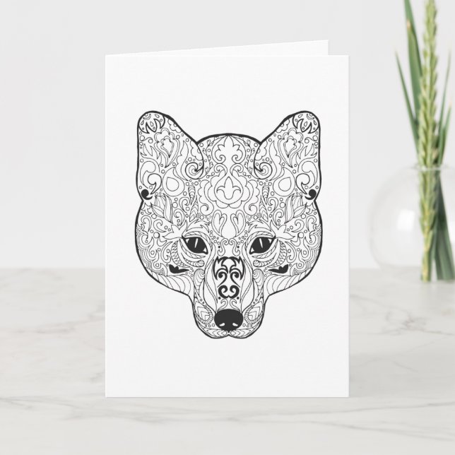 Inspiriert Fox Head Karte (Vorderseite)