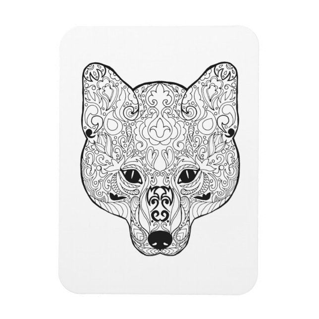 Inspiriert Fox Head Magnet (Vertikal)