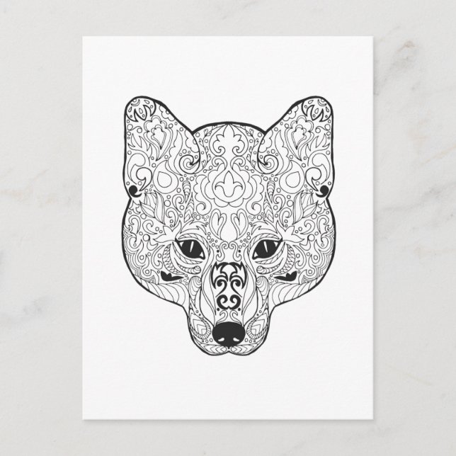Inspiriert Fox Head Postkarte (Vorderseite)