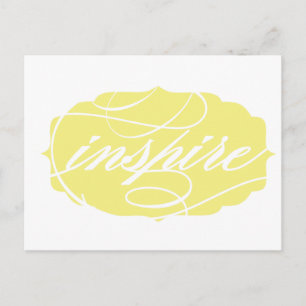 Inspiriert Gelb Postkarte