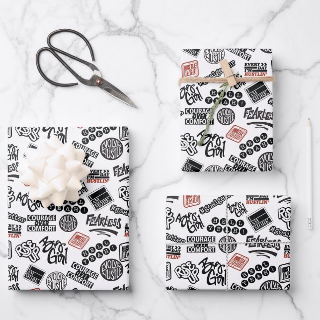 Inspiriert Geschenkpapier Set (Vorderseite)