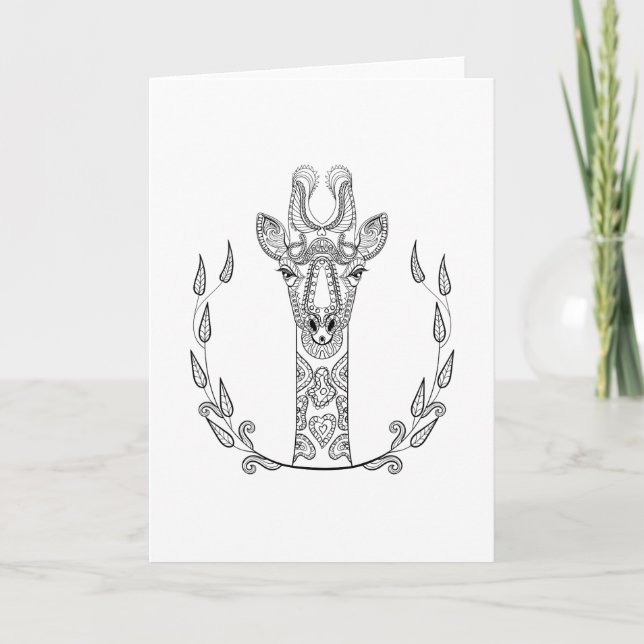 Inspiriert Giraffe Karte (Vorderseite)