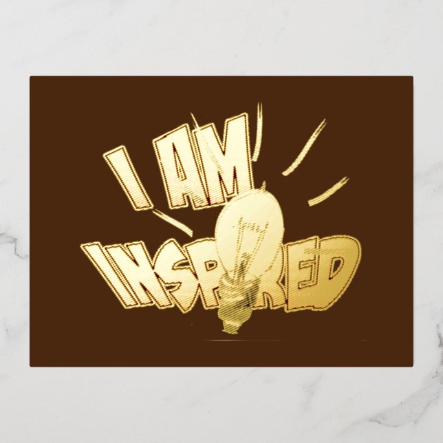 Inspiriert Gold Foil Holiday Postkarte (Vorderseite)