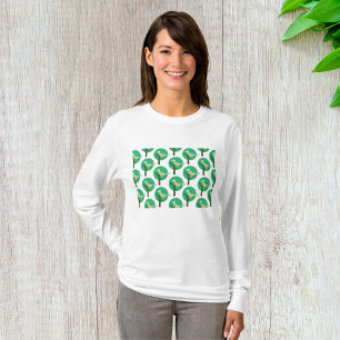 Inspiriert Grüne Vögel und Baummuster T-Shirt