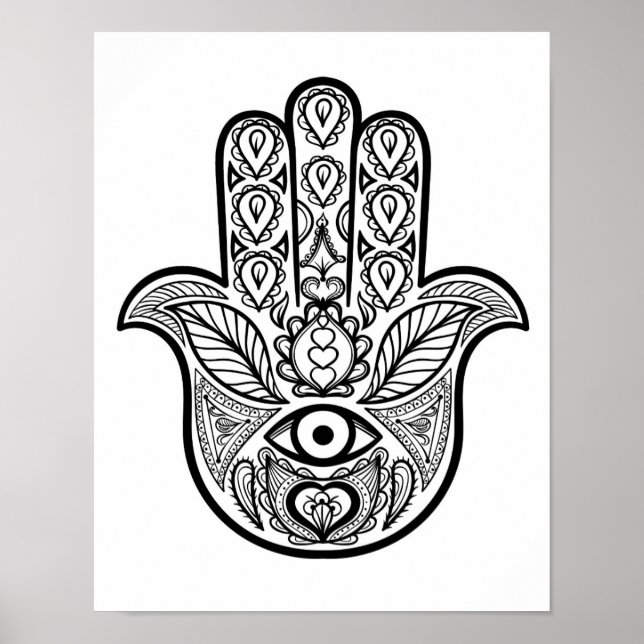 Inspiriert Hamsa Hand 2 Poster (Vorne)