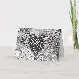 Inspiriert Herzdoodle Karte