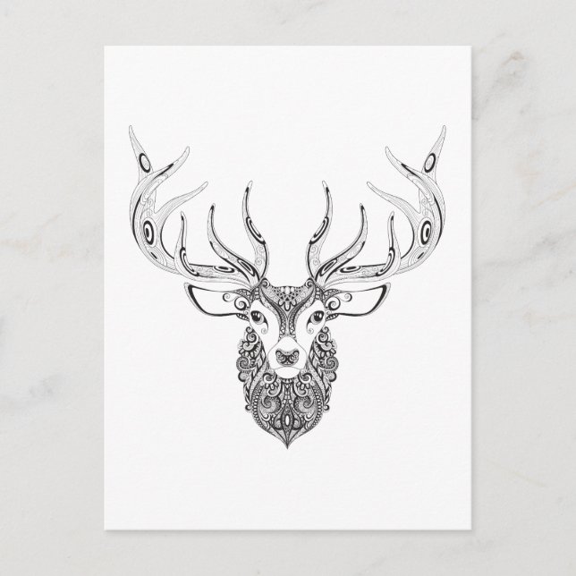 Inspiriert Hirschkopf Postkarte (Vorderseite)