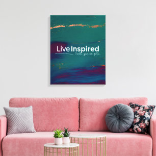 Inspiriert Jewel Toned Abstrakt Motivierend Leinwanddruck