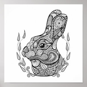 Inspiriert Kaninchenleiter im Kranz 2 Poster