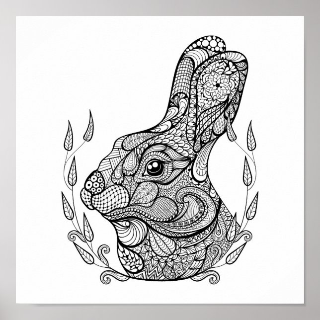 Inspiriert Kaninchenleiter im Kranz 2 Poster (Vorne)