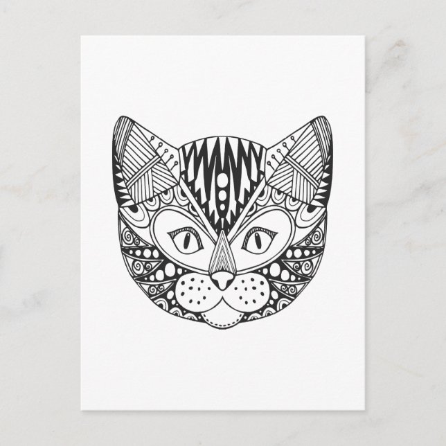 Inspiriert Katze Postkarte (Vorderseite)