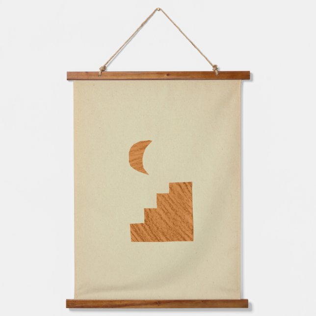 Inspiriert Marokkaner Wandteppich Mit Holzrahmen (Vorderseite)