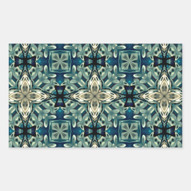 Inspiriert marokkanisches Design Rechteckiger Aufkleber (Vorderseite)