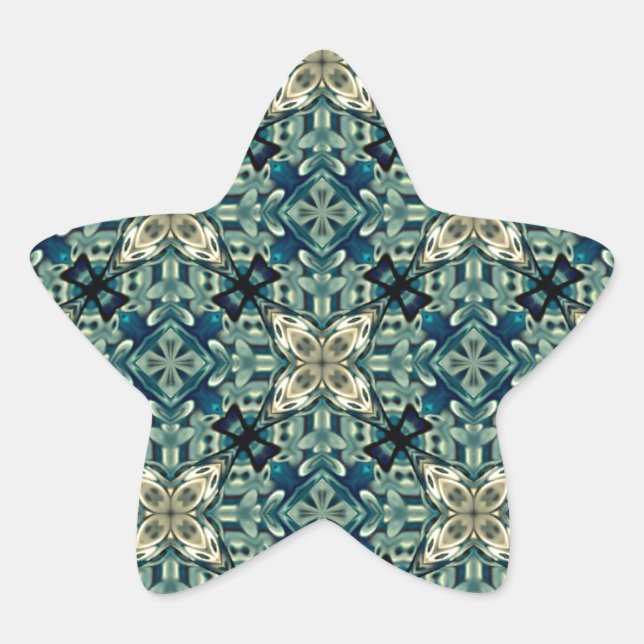 Inspiriert marokkanisches Design Stern-Aufkleber (Vorderseite)