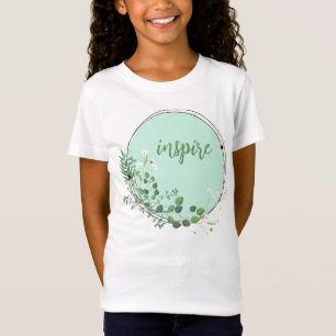 Inspiriert mit floralen botanischen Rahmen T-Shirt