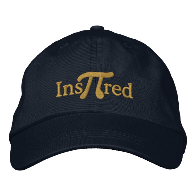 Inspiriert mit Pi Bestickte Baseballkappe (Vorderseite)