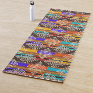 Inspiriert Muscheltuch Mehrfarben und Diamanten Yogamatte