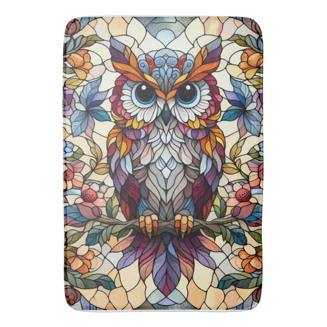 Inspiriert Owl gestanztes Glas Badematte (Vorderseite Vertikal)