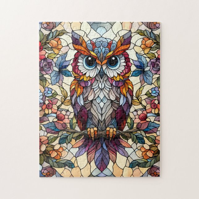 Inspiriert Owl gestanztes Glas Puzzle (Vertikal)