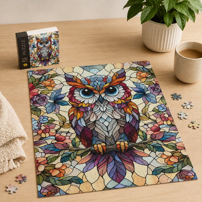 Inspiriert Owl gestanztes Glas Puzzle (Von Creator hochgeladen)