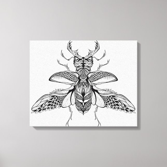 Inspiriert Psychedelic Stag-Beetle 6 Leinwanddruck (Vorderseite)