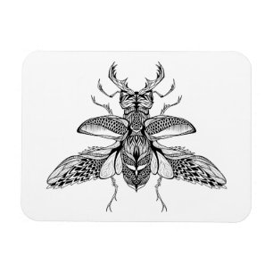 Inspiriert Psychedelic Stag-Beetle Magnet