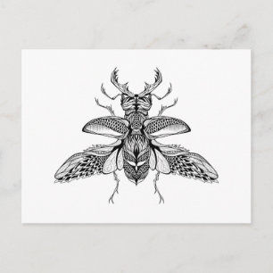 Inspiriert Psychedelic Stag-Beetle Postkarte