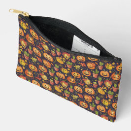 Inspiriert Quirky Pumpkin und Cactus (Design 2) Zubehörtasche