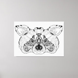 Inspiriert Raccoon 6 Leinwanddruck
