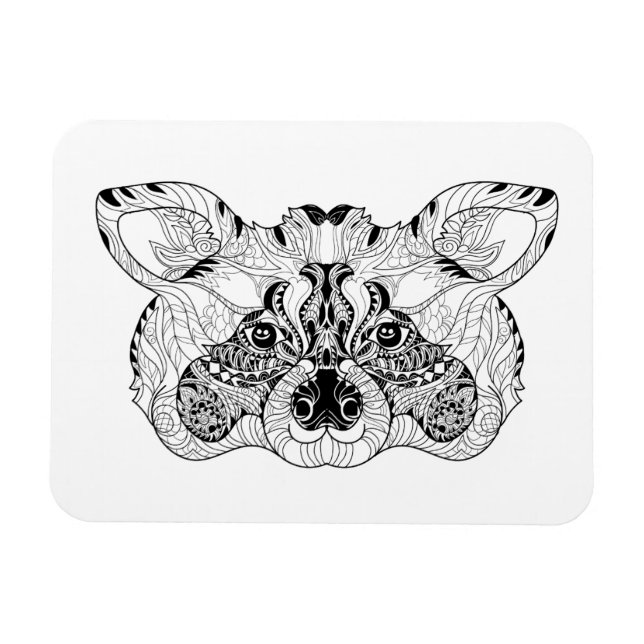 Inspiriert Raccoon Magnet (Horizontal)