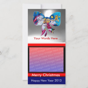 INSPIRIERT SANTA CHRISTMAS BOW FEIERTAGSKARTE