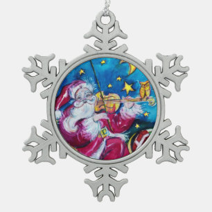 INSPIRIERT SANTA SCHNEEFLOCKEN Zinn-Ornament