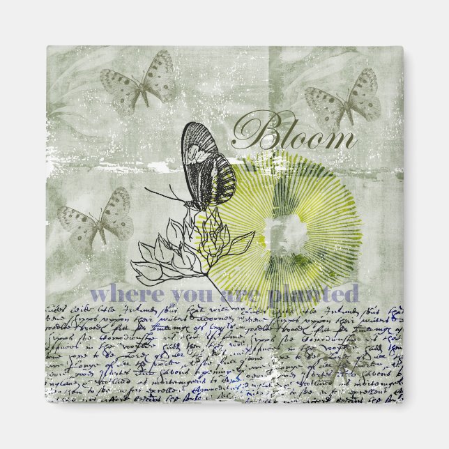 Inspiriert Schmetterlingsblüte Magnet (Vorne)