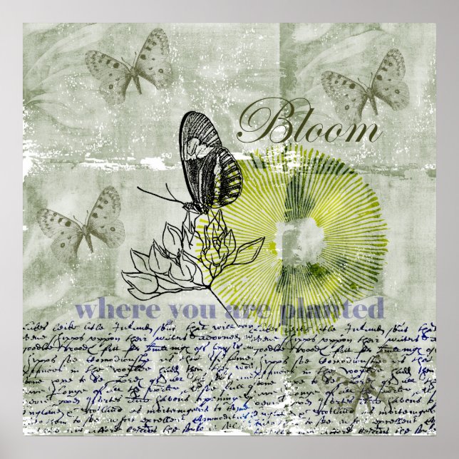 Inspiriert Schmetterlingsblüte Poster (Vorne)