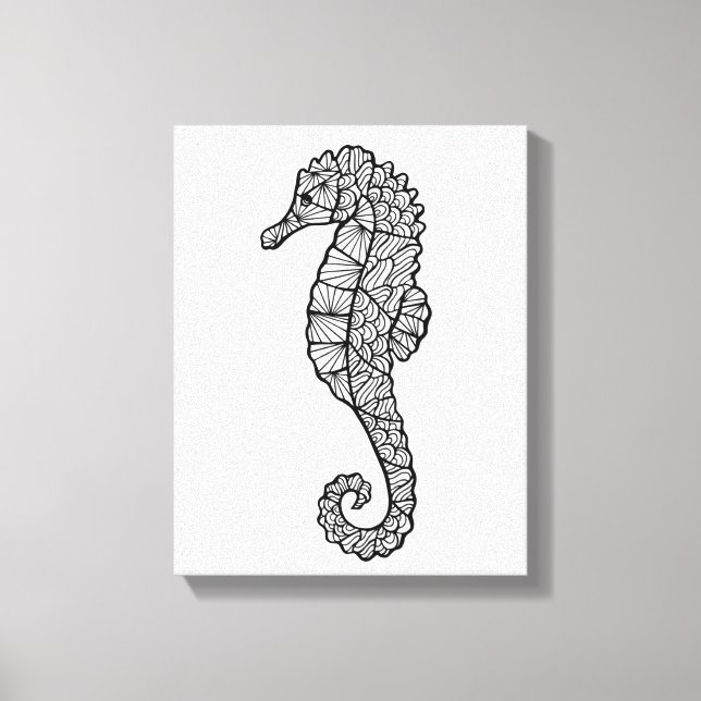 Inspiriert Seepferd 6 Leinwanddruck (Vorderseite)
