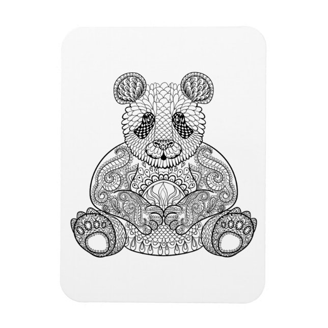 Inspiriert Stammes Panda Magnet (Vertikal)