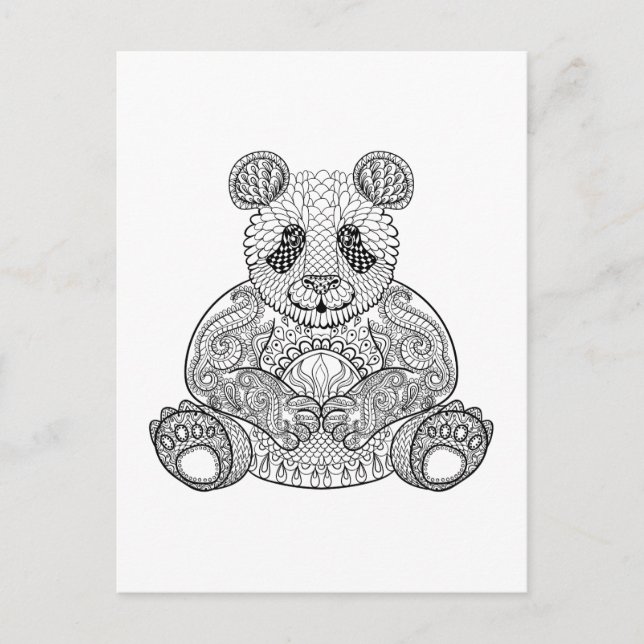 Inspiriert Stammes Panda Postkarte (Vorderseite)
