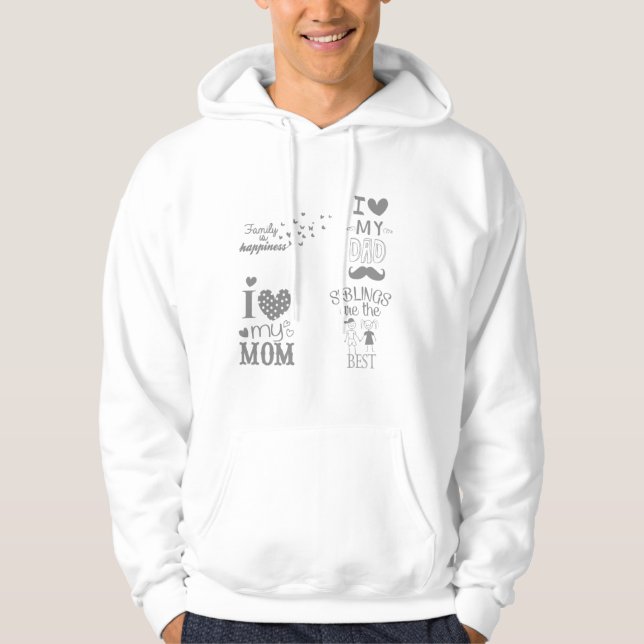 Inspiriert Textanzeige-Design Hoodie (Vorderseite)