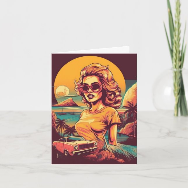 Inspiriert von den 50ern, Retro  Karte (Vorderseite)