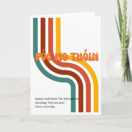 Inspiriert von den 70ern: Irisch Póg mo thóin Karte