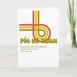 Inspiriert von den 70ern: Irisch Póg mo thóin Karte