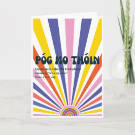 Inspiriert von den 70ern: Irisches Póg mo thóin Karte