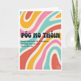 Inspiriert von den 70ern: Irisches Póg mo thóin Karte