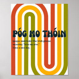 Inspiriert von den 70ern: Irisches Póg mo thóin Poster