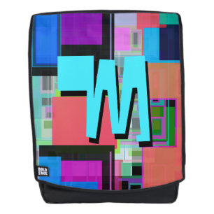 Inspiriert von den 90er Jahren, farbenfrohes geome Rucksack