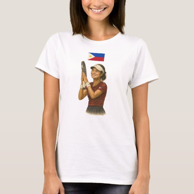 Inspiriert von Filipino Tennis Superstar Alex Eala T-Shirt (Vorderseite)
