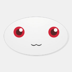 Inspiriert von Kyubey Ovaler Aufkleber