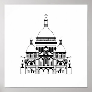 Inspiriert von Sacre Coeur, Montmartre Poster